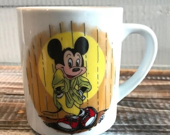 Taza de café de Mickey Mouse de Disney, vintage, años 90, West Reutter, Alemania.