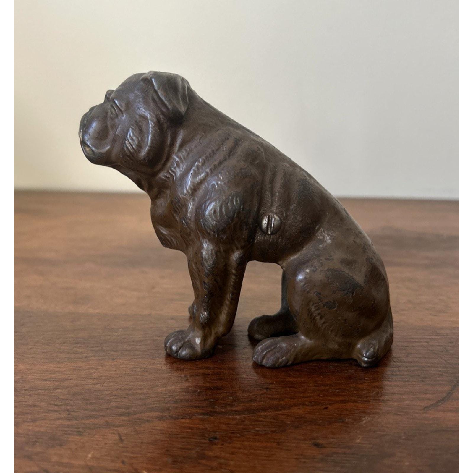 ブルドッグ　ブロンズ置物　ヴィンテージ Antique Cast Iron Bulldog - Etsy