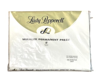 Lady Pepperell Double Flat Sheet Miralux Permanent Press Vintage New Old Stock