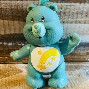 Vintage 1983 Care Bears Wish Bear Poseable Figure Toy Kenner 3.25&quot;