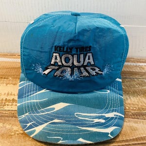 Gorra vintage Kelly Tires Snapback: gorra de camionero Aqua Tour, hecha en EE. UU.