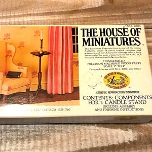 New Vintage House Miniatures Doll House Furniture Queen Anne Candle Stand Kit