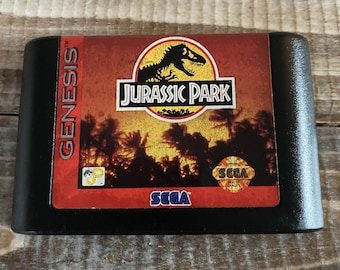 Alleen vintage Sega Genesis Jurassic Park-videogamecartridge uit 1993