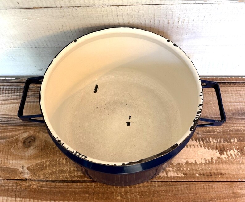 Finel Arabia Seppo Mallat Blue Enamel Pot Set With Lids Mid Century Modern image 8