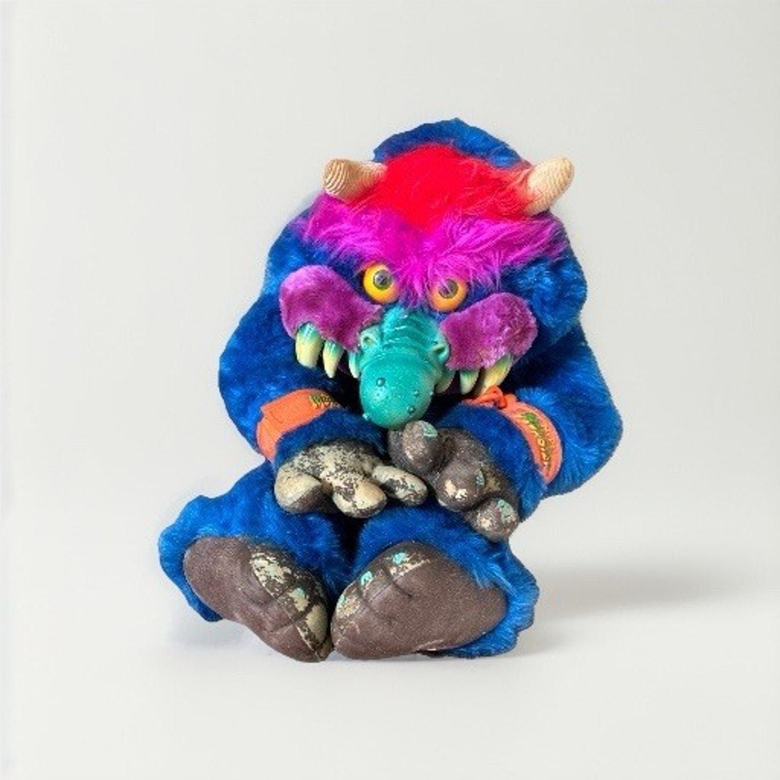 My Pet Monster Plush Amtoy 1986 Original Handcuffs 80s Toy