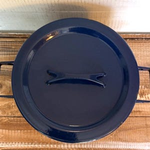 Finel Arabia Seppo Mallat Blue Enamel Pot Set With Lids Mid Century Modern image 10