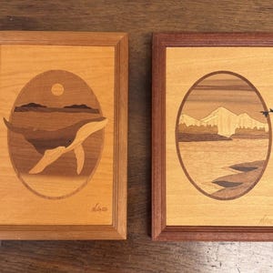 Humpback whales HUDSON  INLAY 木製アート Wood Inlay Whale - Etsy