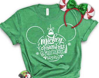 Disney Christmas Shirt, Disney Holiday Shirt, Disney X-mas Shirt, Disneyland Shirt, Main Street Shirt, Magic Kingdom, Mickey Shirt, Mickey