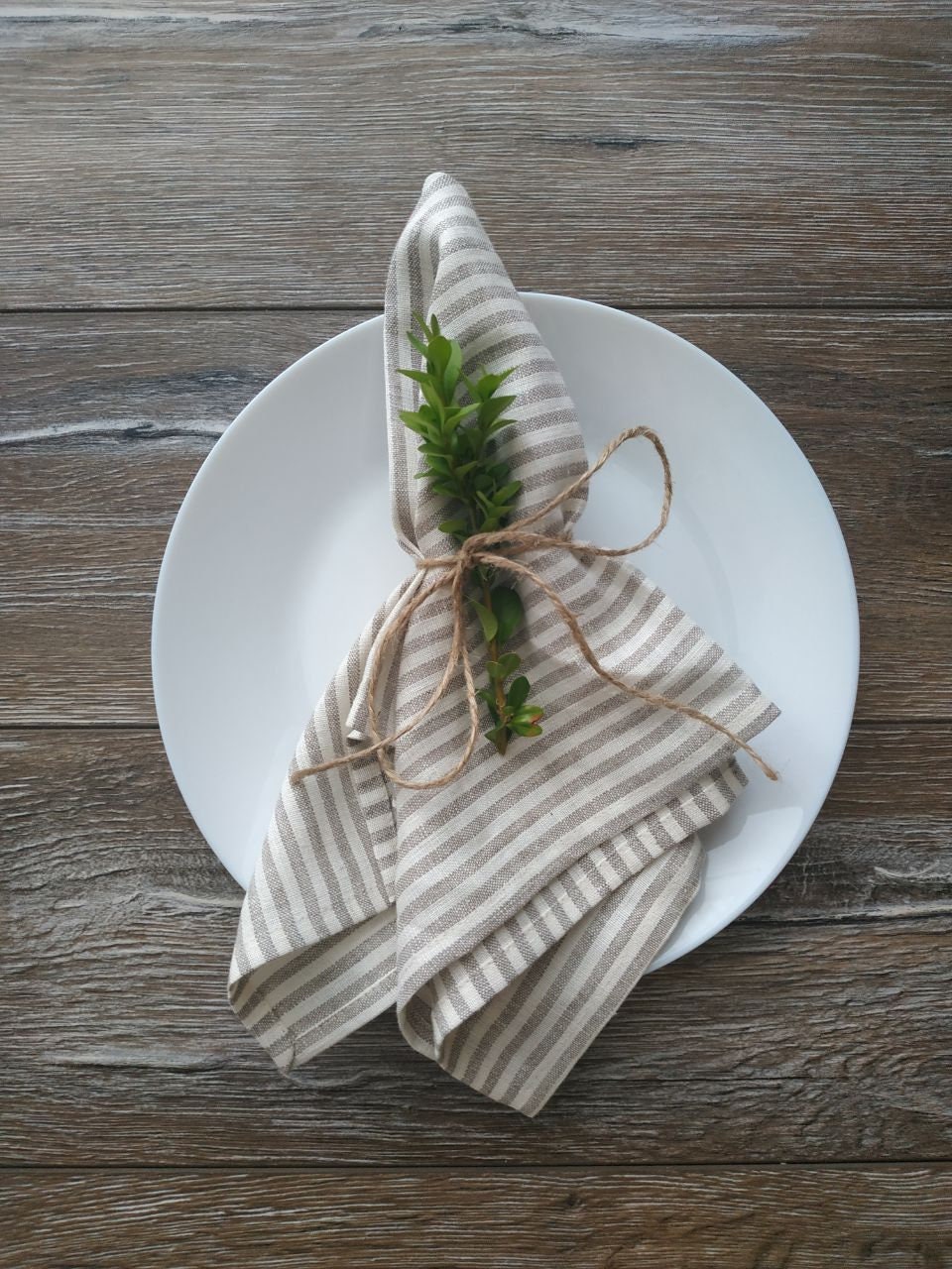 Beige striped Linen napkins Wedding Napkins Bulk Linen Etsy