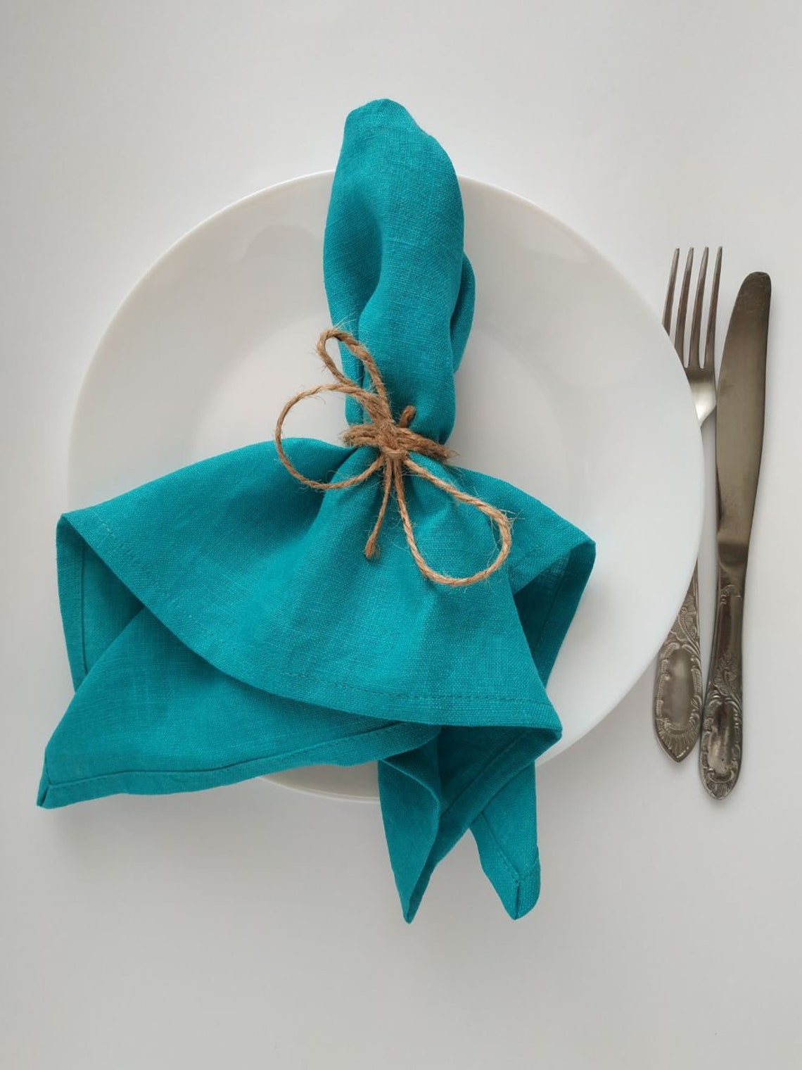 Turguoise Linen Napkins Bulk Wedding Napkins Linen Table Etsy