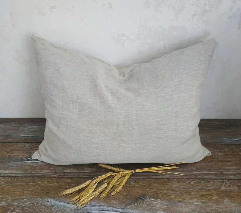 Natural linen pillowcase Envelope closure pillowcase Etsy