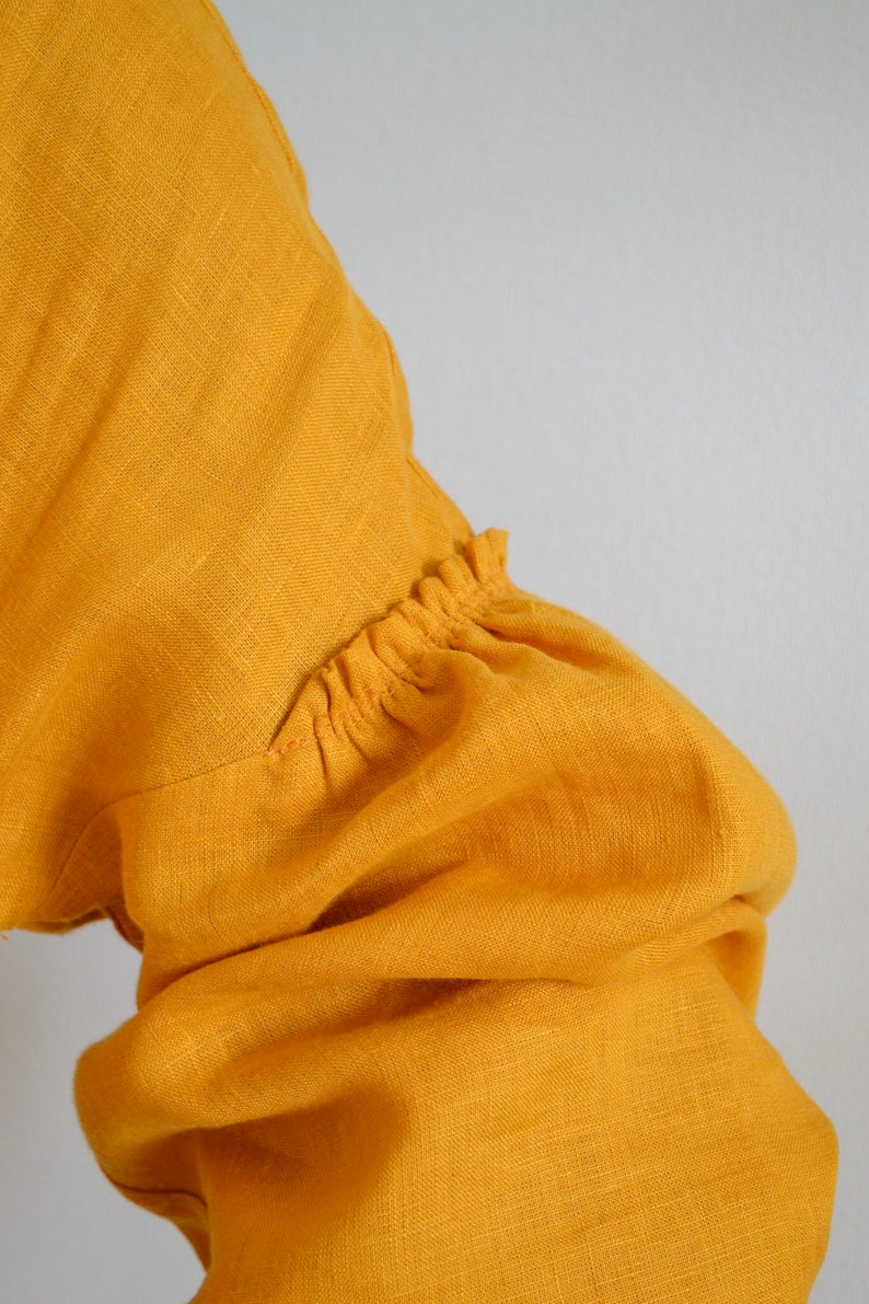 Mustard Linen Dress Amber Dress Women Wrap Dress Linen - Etsy