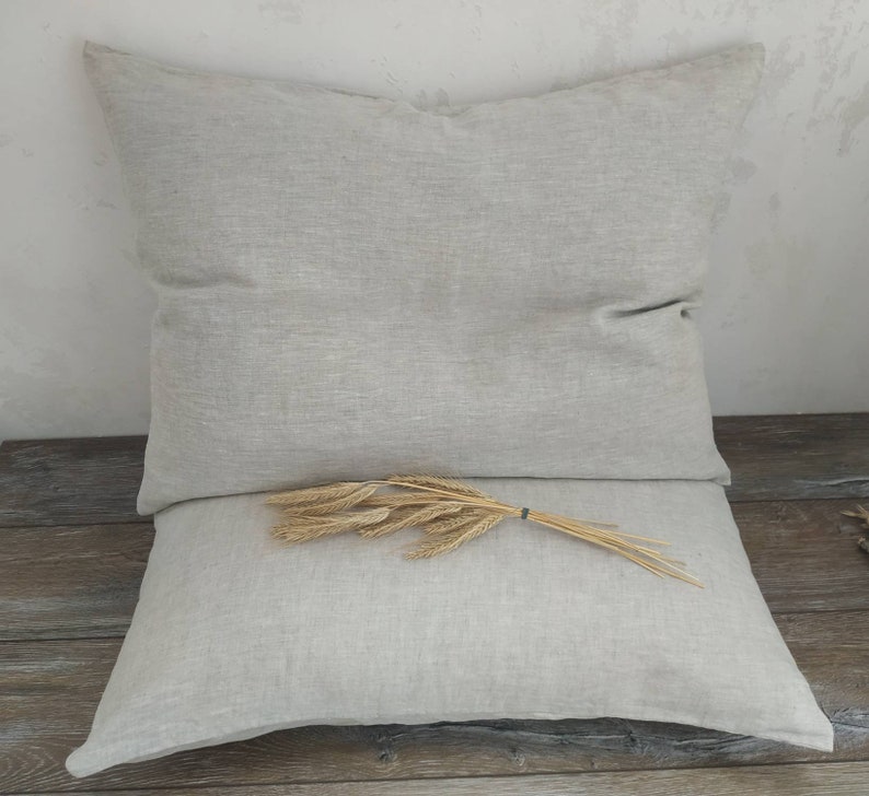 Natural linen pillowcase Envelope closure pillowcase Etsy