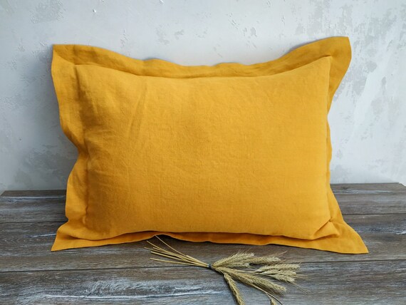 Mustard yellow pillow shams discount