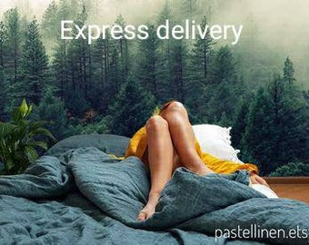 Funda nórdica de lino, funda nórdica de lino verde, funda de edredón en tamaño queen, king, full, twin o personalizado