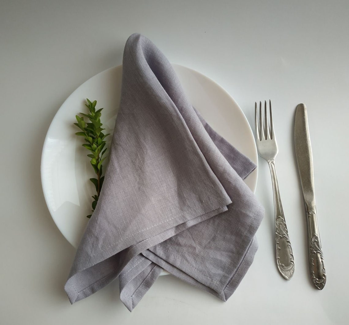 Lilac Linen napkins Napkins set Bulk Tableware Wedding decor Etsy