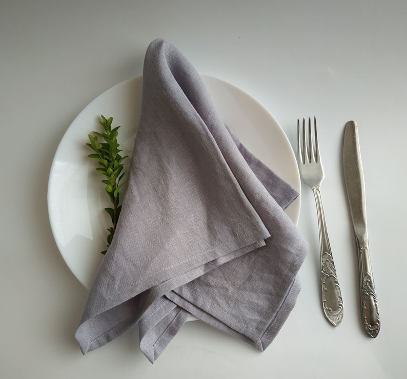 Lilac Linen Napkins Napkins Set Bulk Tableware Wedding Decor Etsy