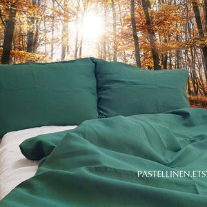 Green Comforter cover, EMERALD duvet cover, New home owner gift