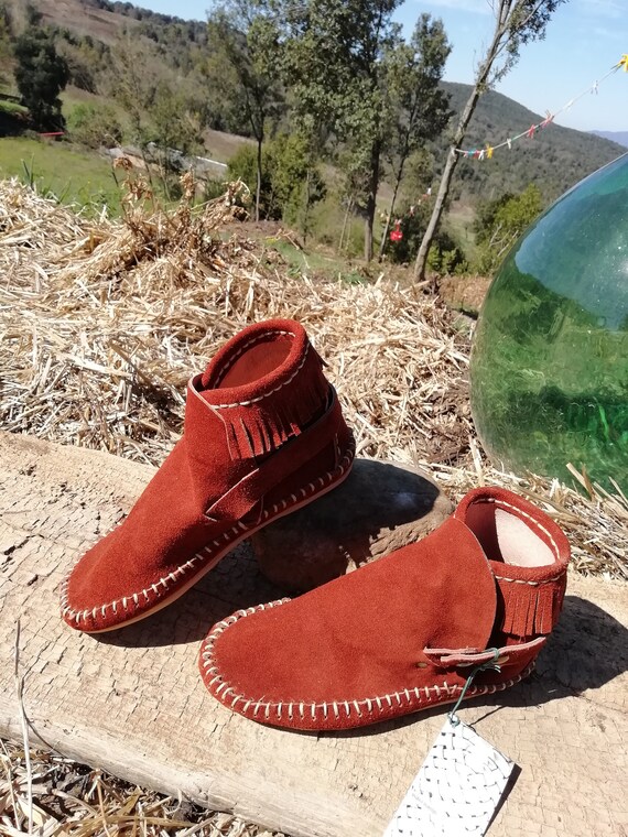 MOCCASINS Size 38 Native Americans Shoes Ethno Shoes - Etsy