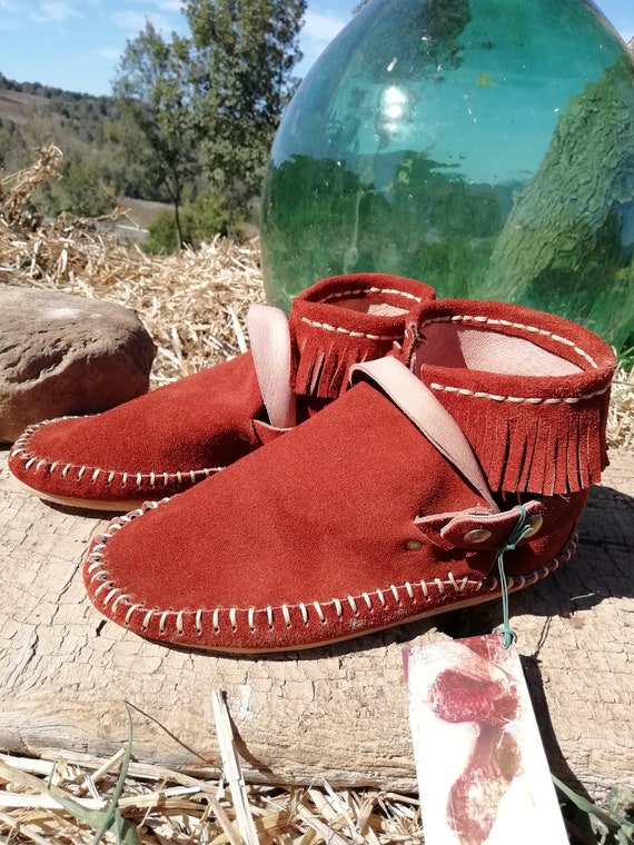 MOCCASINS Size 38 Native Americans Shoes Ethno Shoes - Etsy