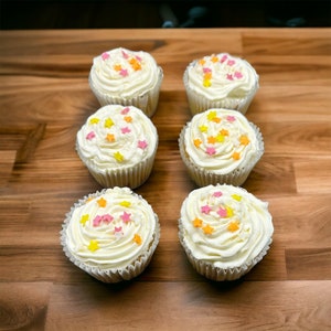 Handmade White Chocolate Cupcakes, Happy Birthday, Baby Shower, Engagement, Gift, Treat, Christening, Wedding, Unique