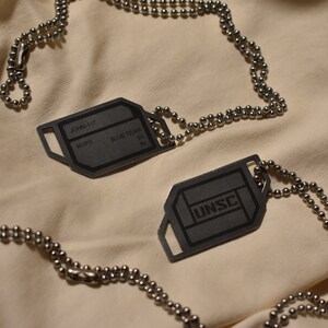 Custom Halo Cosplay Stainless Steel Dog Tag - Personalized Laser Etched Spartan ID