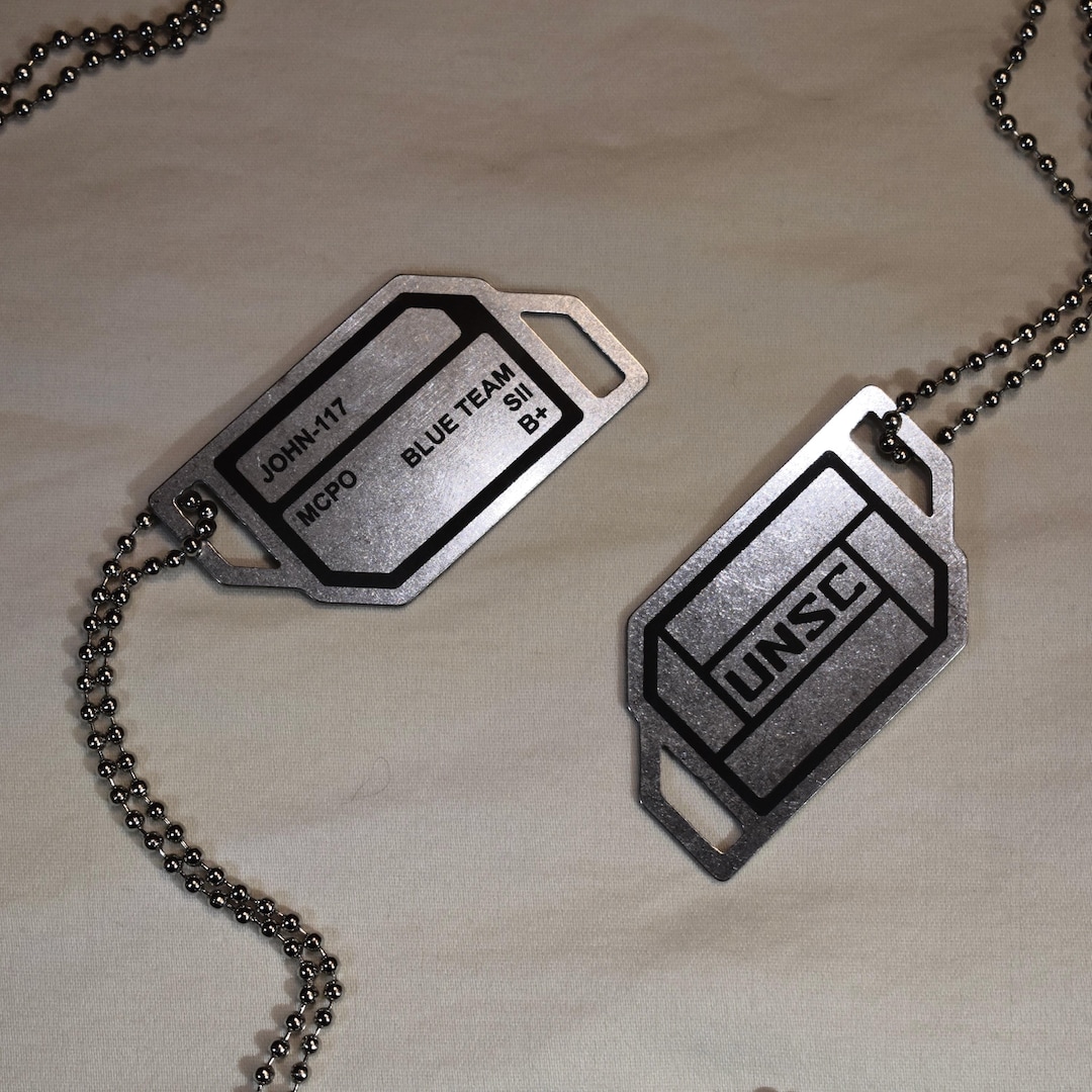 Custom Halo Cosplay Stainless Steel Dog Tag - Personalized Laser