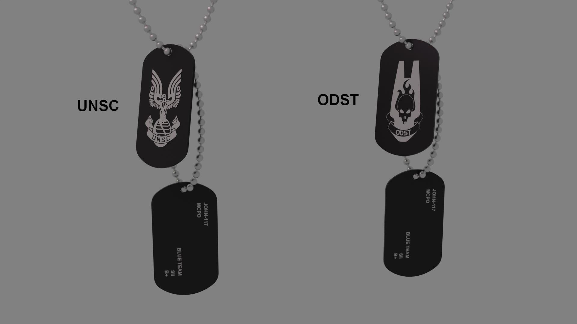 Custom Halo Cosplay Metal Dog Tags - Personalized Laser Etched