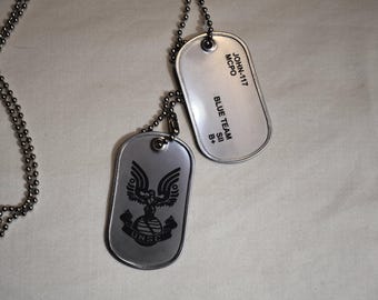 ODST Halo Dog Tags With Chain - Etsy