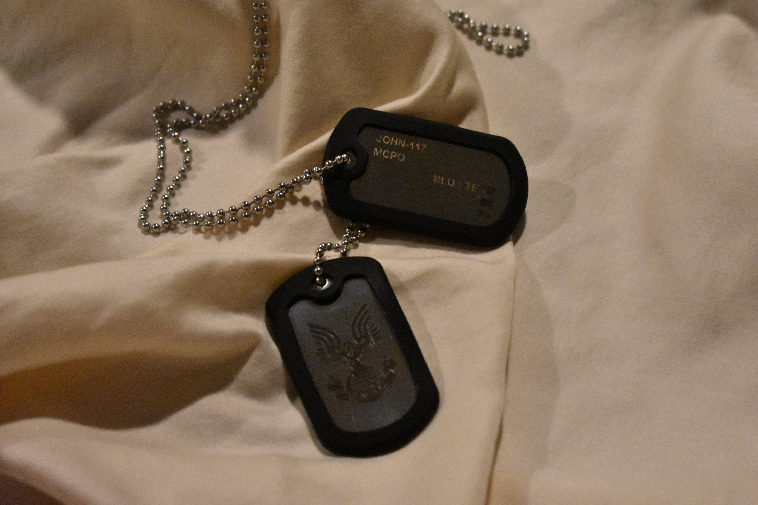  Top Gun Hangman Stainless Steel Military Dog Tag Set Cosplay  Halloween Costume Prop : Pet Supplies