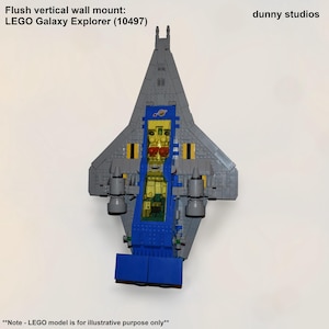 Flush Vertical Wall Mount for LEGO Galaxy Explorer (10497) – 3D Printed Display Bracket