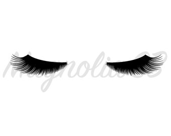 Eyes with Long Lashes SVG, DXF, Long Lashes Clipart, cutting, Long Lashes vector, Long Lashes shape, Long Lashes silhouette