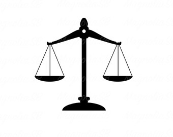 Scale of Justice SVG, DXF, Scale Clipart, Cutting, Lawyer, Justice Clipart,  Scale of Justice Vector, Shape, Scale of Justice Silhouette - Etsy