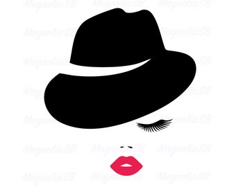 Download Woman With Hat Svg Etsy