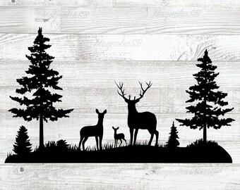 Download Deer Family Stag Etsy