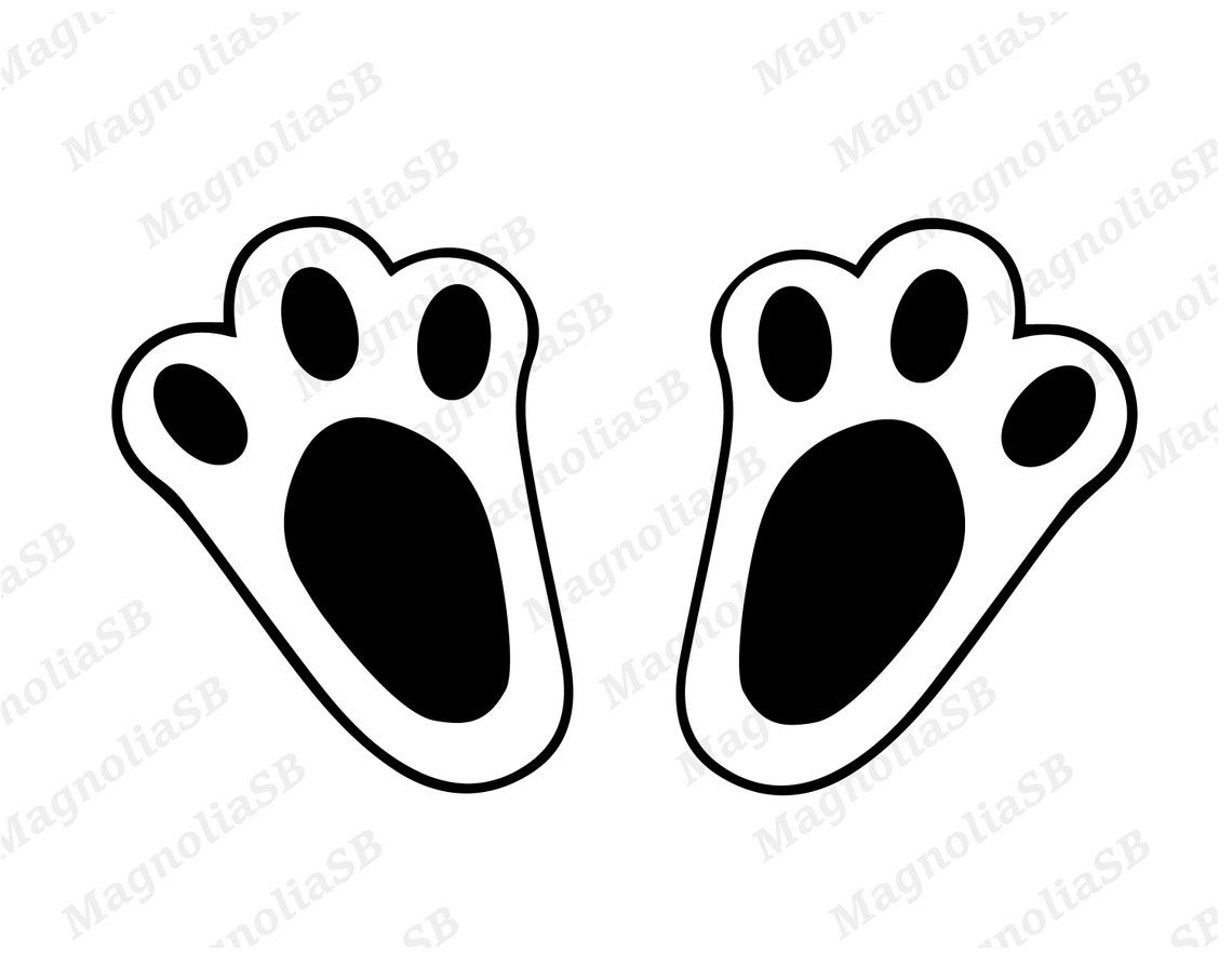 Bunny Feet SVG Feet Svg Bunny Svg Cut File for Cricut Dxf Etsy