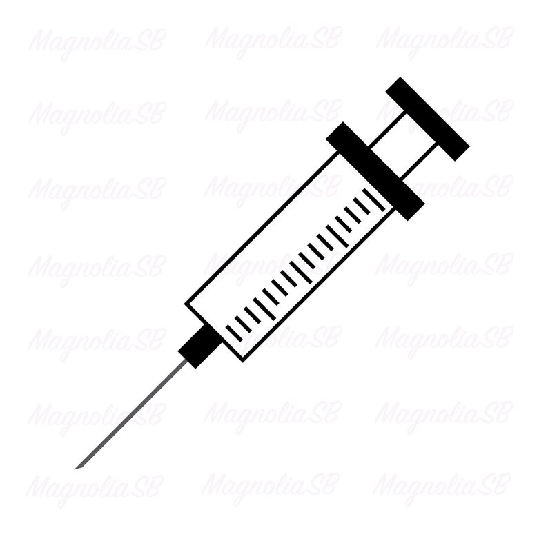 Syringe svg, dxf, syringe clip art, nurse, Syringe clip art, cut file for cricut, medicine, shot, Syringe silhouette, syringe shape image 1