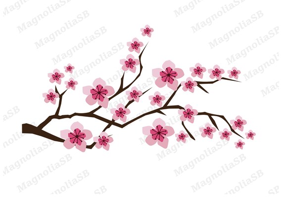 Rama de flor de cerezo SVG PNG rama de cerezo en capas - Etsy España Rama de flor de cerezo SVG PNG rama de cerezo en capas - Etsy España