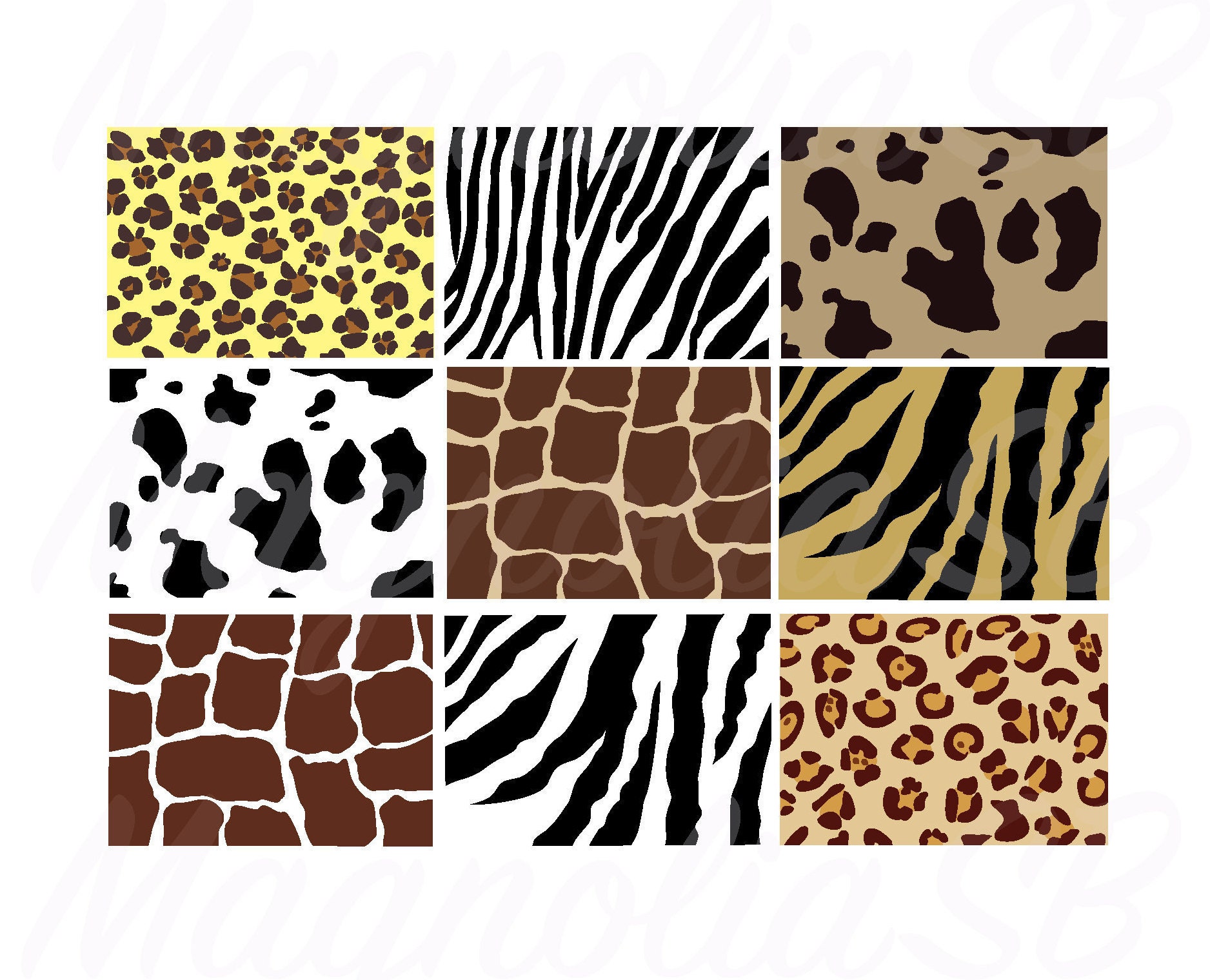 Download Animal Pattern Svg Dxf Clipart Animal Cutting Wild Animal Etsy