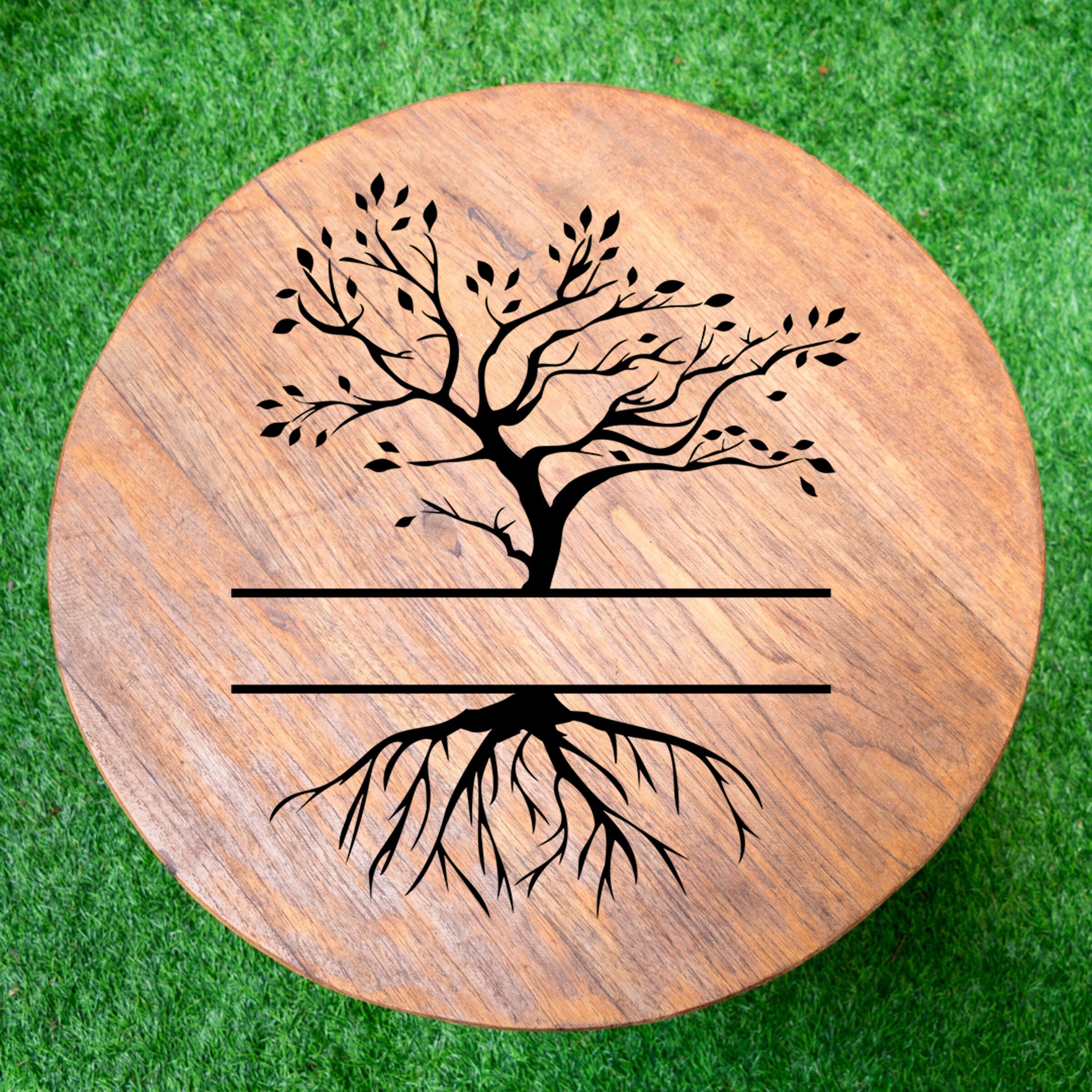 Tree Monogram Family Tree Monogram SVG: Roots Silhouette Cut File (digital Download ...
