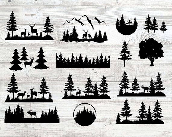 Forest Bundle Svg Forest Svg Trees Svg Cut File for Cricut - Etsy