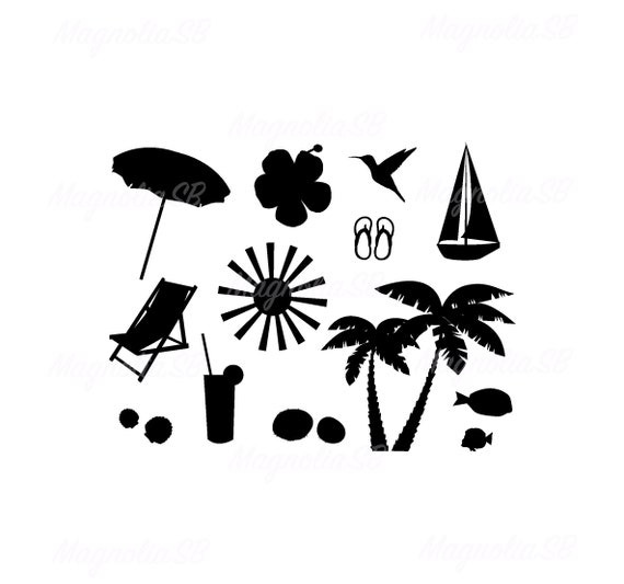 Download Beach Svg Bundle Beach Items Dxf Clipart Cutting Summer Etsy