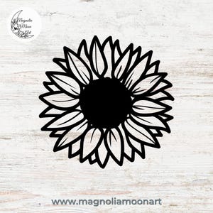 Arquivo de corte SVG de girassol, clip art floral de verão, vetor PNG jpg EPS, design de camisa, download digital, uso comercial