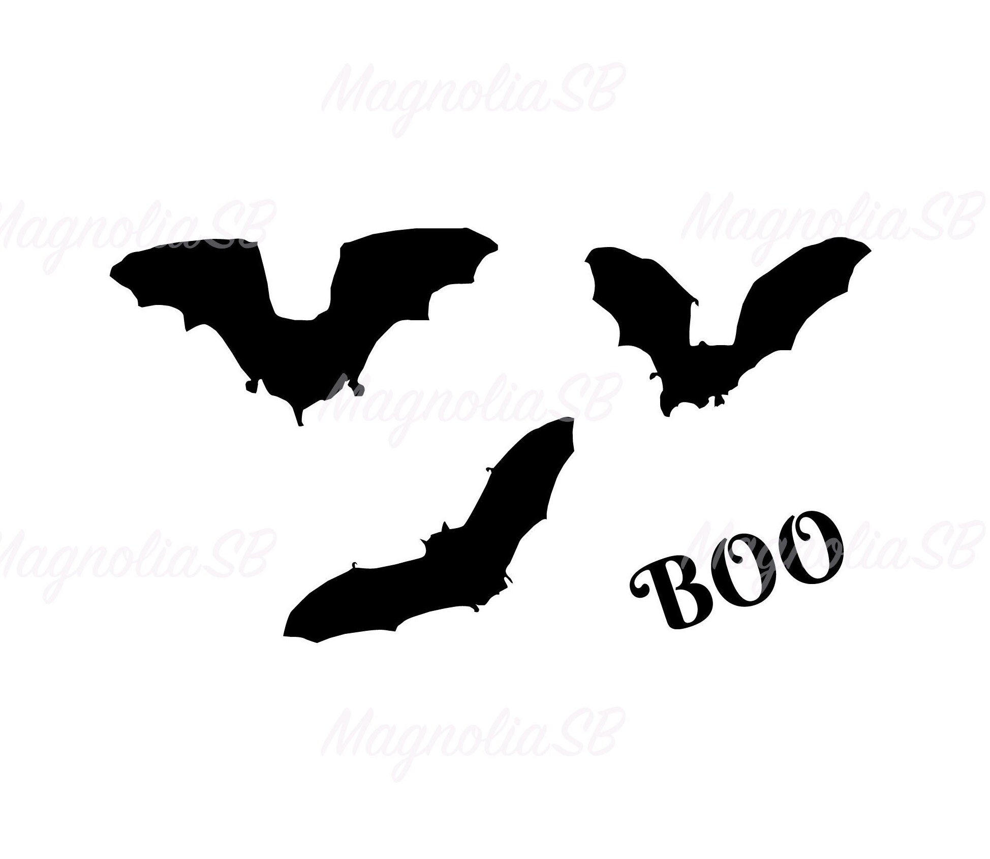 Bats SVG DXF Flying Bats Clipart Bat cutting Bat PNG Boo | Etsy