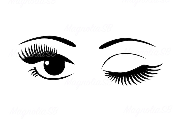 Download Winking Eyes Svg Dxf Winking Eyes Clipart Eye Png Eyes Etsy
