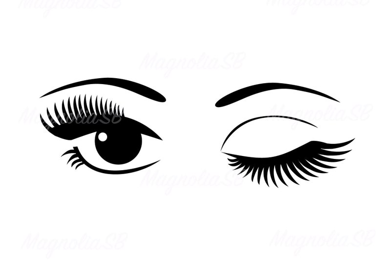Download Winking Eyes SVG DXF Winking Eyes Clipart Eye PNG Eyes | Etsy