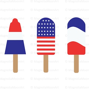Patriotic Popsicles svg, popsicle svg, America svg, desert svg, cut file for cricut, ice cream svg, food svg, patriotic PNG, celebration svg