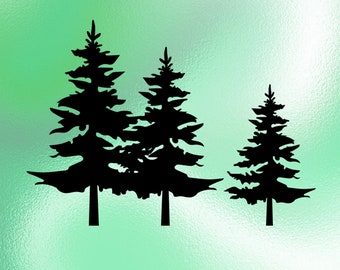 Fir tree SVG, Pine Tree svg, cut file for cricut, Tree dxf, PNG, jpg, forest svg, nature, trees svg, outdoors, silhouette, shape, magnoliasb