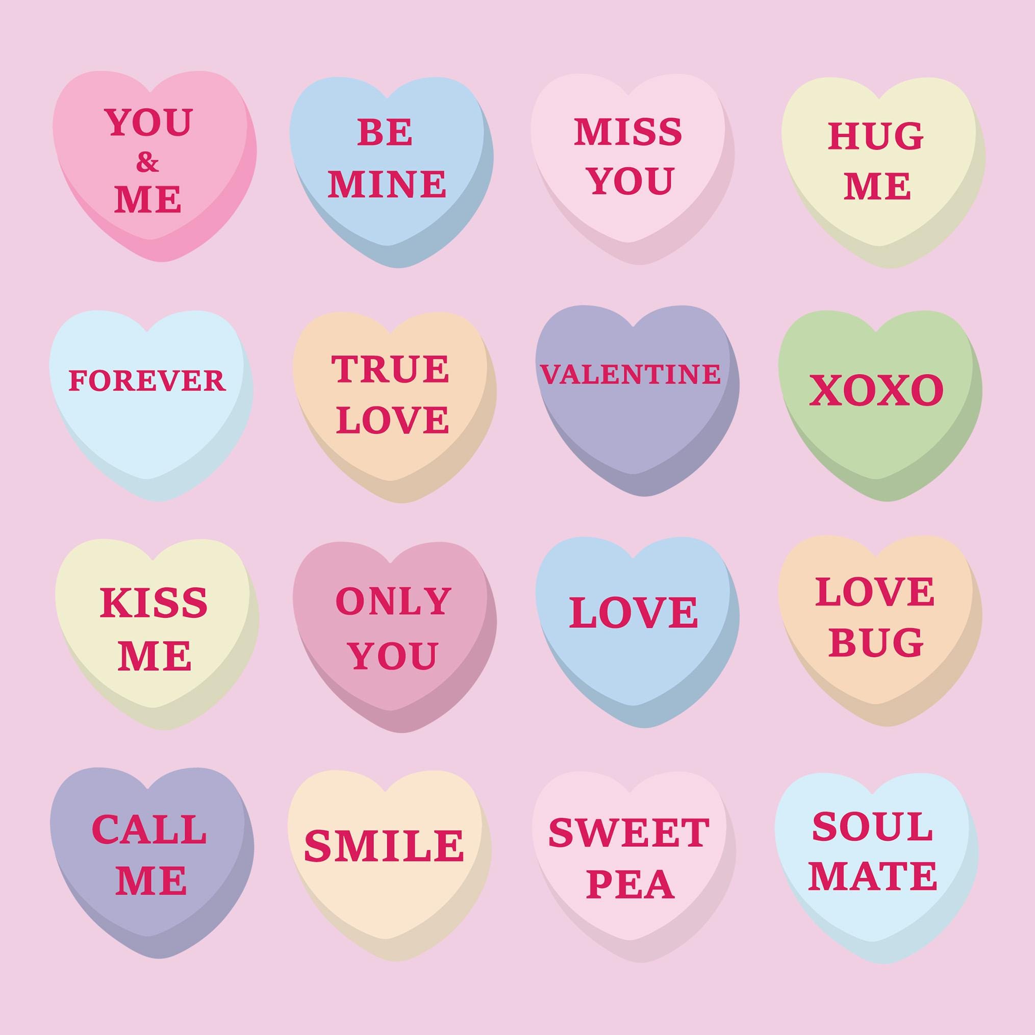 Conversation Valentine's Day Hearts Svg, Cut File for Cricut, Valentine ...