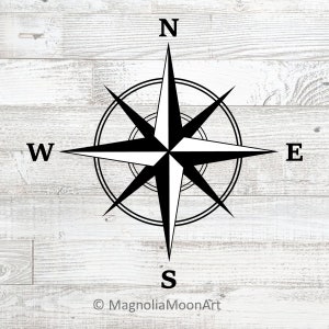 Compass Rose Vector Logo Design Element, Emblem, Label Sticker